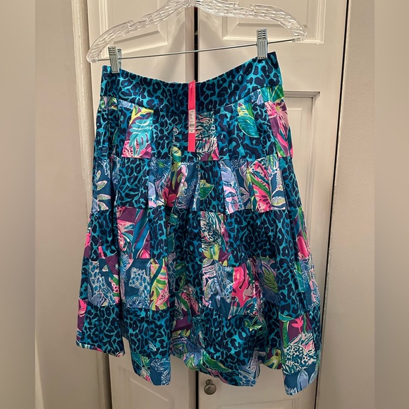 NWT LILLY PULITZER BRYANT SKIRT SIZE 8 MULTI POP UP LILLYS PARTY PATCH